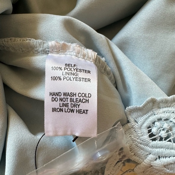 Lulus Romance Language Light Blue Backless Lace Dress Size M - Picture 8 of 10